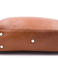 Parker Saddle Brown Leather Wash Bag