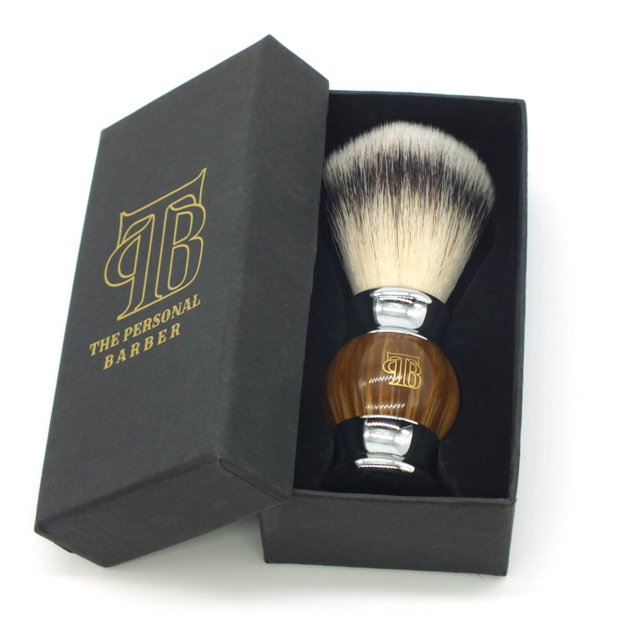 The Personal Barber Resin Handle Synthetic Hair Shaving Brush 