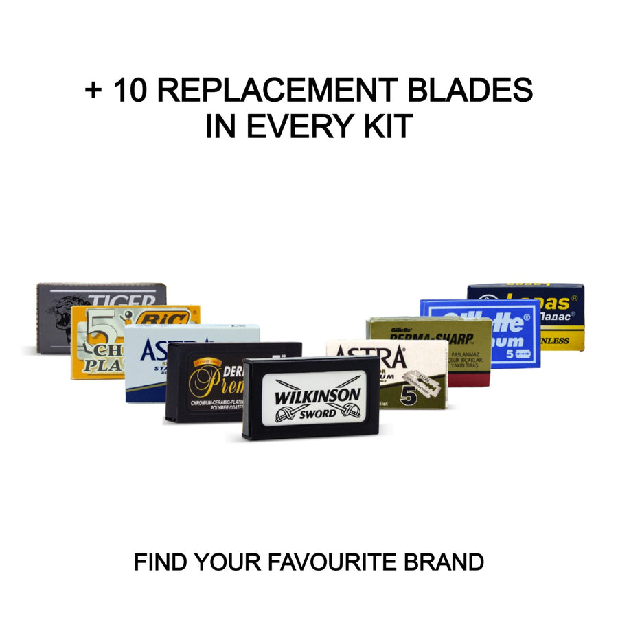 Discovery Shaving Box - A new brand of razor-blades in every box